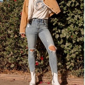 Bella light wash skinny jeans